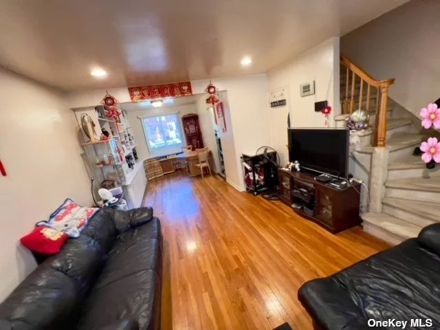 SUPER EASY COMMUTE- Bus Q27 to Flushing, QM 5/8/35 to NYC.-Midtown/downtown. Q30 to LIRR. just right on corner of 67 Ave & Springfield blvd . Garden DUPLEX 2 BEDROOMS COOP Located inside of courtyard , beautiful flower front yard and nice cozy BBQ backyard . Wood floor , custom made white kitchen cabinets , washer & dryer has been installed , new windows , new roof , new siding , maintenance includes all except electric . CAT OK , no dog , sublet prohibited, owner occupied requires . SCHOOL DISTRICT #26 , PS46/MS74/CARDOZO HS /QCC all in walking distance . 2 shopping center just block away . 5% Flip Tax Pay By Seller. AS LOW AS 10% DOWNPAYMENT ALLOWS WITH DEBTS TO INCOME RATIO 30%!!!