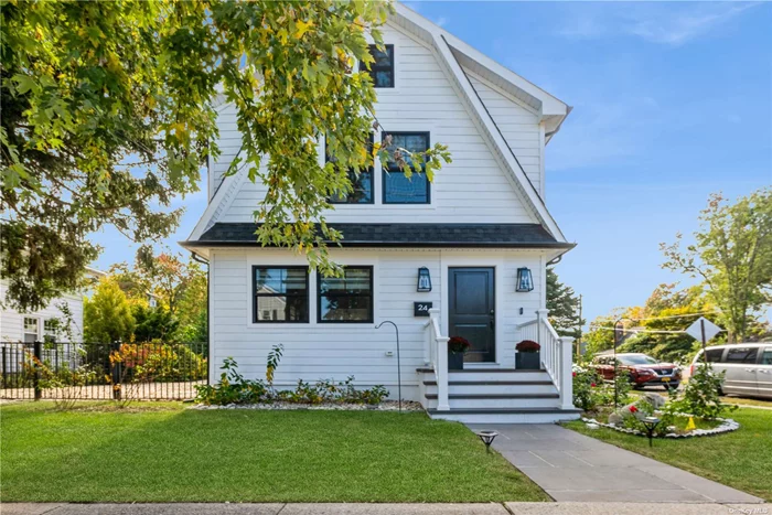 Welcome to this beautifully renovated Colonial in the highly sought-after Park section. The inviting eat-in kitchen features a granite island, stainless steel appliances, and flows seamlessly into the open-concept living and dining areas, perfect for entertaining. Rounding out the first floor is a spacious pantry and a full bathroom.Upstairs, you&rsquo;ll find two spacious family bedrooms with ample closet space, a full bathroom, and a convenient laundry area. The primary bedroom offers a generous closet and private bath for added luxury. The finished basement provides versatile space for a home office, playroom, or additional entertainment area. Step outside to a private deck and enjoy outdoor living in the fully fenced, beautifully landscaped backyard, complete with a gravel pit. The finished garage, equipped with waterproof plank flooring, can serve as a home office or gym. Situated on a corner lot and close to schools, shops, restaurants, and the LIRR, this home is truly a must-see!