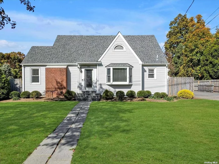 This beautifully updated and meticulously manicured 4 bedroom, 3 bath unique Cape combines charm with modern upgrades and curb appeal. The sun-filled eat-in kitchen boasts Bosch stainless steel appliances, sleek granite countertops and ample natural light, making it the perfect spot for casual gatherings. The spacious living room features sliding glass doors that opens up to a partially covered concrete patio-perfect for enjoying the outdoors, rain or shine. A separate entrance leads to a versatile space that can be used as a professional home office or additional living space- offering endless possibilities. Plus, the fully finished basement is ideal as a recreational area. Situated in a vibrant community, this home is close to Northport Village and all that it has to offer, including shopping, dining, libraries, golf, beaches, parks, entertainment, the LIRR, parkways and MORE...