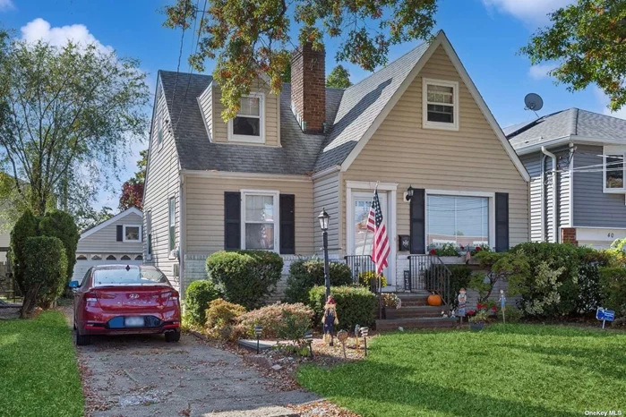 Welcome to this 3 Bedroom Love-filled Cape, located in the Heart of Floral Park Village. First floor features Living Room with Fireplace; Dining Room; Eat-in-Kitchen; Primary Bedroom and Enclosed Sun Room. Second Floor has 2 Additional Bedrooms; Full Hall Bathroom with Attic Eaves for Storage. Basement with Laundry, Utilities, Lots of Storage and a Separate Dugout Basement Room accessible from outside. A private beautifully landscaped Backyard and 2-Car Garage/Private Driveway. Floral Park Village amenities: Private Police, Private Sanitation, Recreation Center with Olympic Size Pool/Tennis Courts/Basketball Courts/Pickleball/Baseball Fields/Tiny Tot Park; Easy Access to LIRR with a 30-minute commute to Grand Central or Penn Station; Award Winning Library; Shopping; Restaurants; Highways; Floral Park Bellerose School District #22.