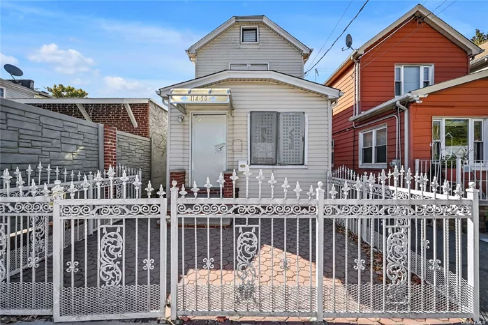 This detached single-family colonial home is located in the heart of Jamaica, Queens. It features a fully finished basement, a spacious living room, a formal dining room, a large kitchen, two bedrooms, and one bathroom. The property also boasts hardwood flooring and a shared driveway. Conveniently situated, this home offers easy access to public transportation, bus routes, major highways, minutes away from JFK International Airport, schools, playgrounds, places of worship, and more. This is an excellent opportunity to enter the housing market at an affordable price point. Don&rsquo;t miss this rare opportunity to turn this house into your dream home!