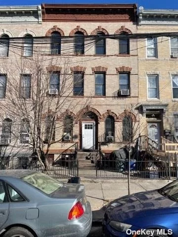 Excellent 6 family in flourishing Brooklyn neighborhood , 6 , 4 room apartments all in good condition with one duplex apartment . All apartments are rent stabilized with an annual rent roll of $77305 and expenses of taxes $11845 insurance $4500 , water and sewer $6500 , heat $4500 electricity $800 .