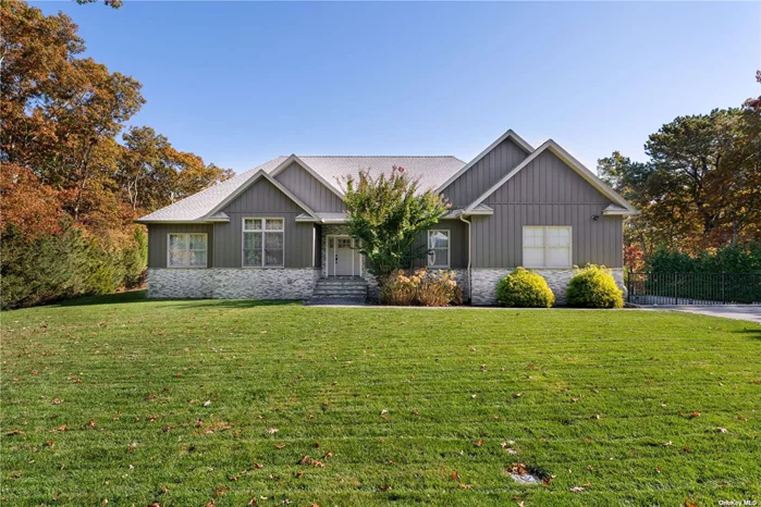 Eight years young open concept sprawling ranch. The owner designed this one-of-a-kind custom home. Private parklike and manicured .55 acres with kidney-shaped pool. Stonework and patios galore. Paver stone upper driveway and huge driveway below leading to the 3-car garage. Step inside this open-concept white and granite kitchen with a huge center island. Living room with gas fireplace. Dining room and extra living room area. The primary suite has a marble bath, a large soaker tub, and a spa-like open shower. Two walk-in closets. Three more bedrooms (one with a walk-in closet) and another full and a half bath. Butler&rsquo;s pantry/office space rounds out this main level. Fully finished lower level family/game room and a full bath. Closets and storage were not overlooked. Must see!!!