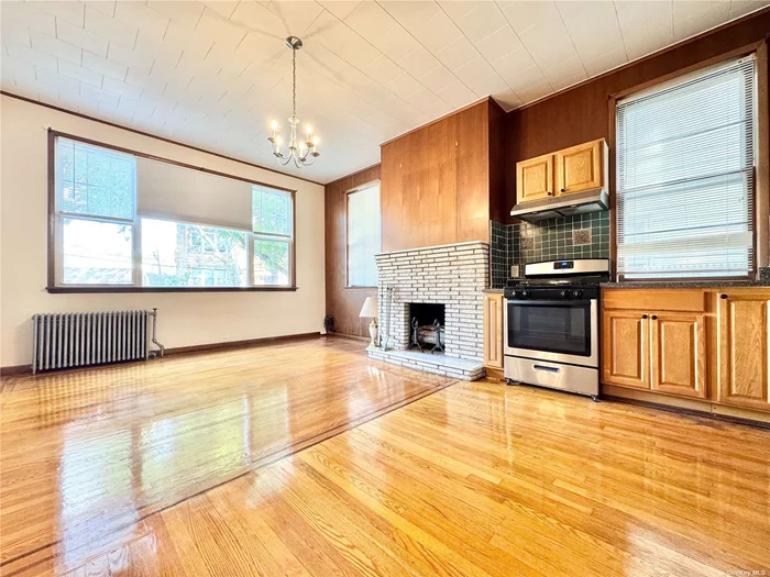 Welcome Home to a Stunning One-Bedroom Apartment in Ridgewood! This unique Victorian-style residence features expansive windows overlooking a serene, tree-lined street, providing three sunlit exposures that enhance the inviting atmosphere. The spacious living room is perfect for both relaxation and entertaining. The eat-in kitchen boasts full-size stainless steel appliances, offering a modern and efficient layout. The generously sized bedroom comfortably accommodates a queen bed and features floor-to-ceiling closets for ample storage space. No pets. Located on a tranquil residential street just minutes from Metropolitan Avenue, this apartment offers the perfect blend of urban living and neighborhood charm. You&rsquo;ll be surrounded by an array of excellent restaurants, shops, and amenities. Transportation is a breeze with the Q54 bus stop just around the corner and the Fresh Pond Road M train station nearby, providing easy access to the rest of the city. Enjoy the convenience of city living while retreating to your peaceful home in Ridgewood!