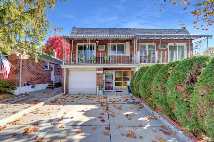 Welcome to this charming two-family semi-detached brick. 20x51 building on a 20x100 lot, making it ideal for comfortable living with income potential. The first floor offers a cozy one-bedroom unit, complete with a bathroom, spacious living room, kitchen, and dining room. The second floor is a three-bedroom apartment featuring one bathroom, a living room, a separate dining room, and a kitchen-perfect for a larger family or rental income. Additional amenities include a one-car driveway and a garage, plus a delightful backyard for relaxation or gatherings. Located just moments from shops, restaurants, parks, and top-rated schools, with convenient access to the Q65 bus, this property combines comfort and accessibility for city living at its best. Don&rsquo;t miss this unique opportunity!