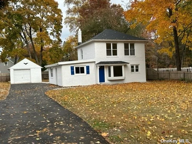 Buyers Agent Welcome. Discover the cozy charm of 3 Oak Street - a newly renovated colonial on over a half acre, with 4 bedrooms, 2 full bathrooms, a finished basement with an outside entrance and detached 1.5 car garage. On the main level there is a large living room bathed in natural light from the bay window, a completely remodeled big kitchen featuring a quartz countertop and custom finishes, a formal dining room with storage space, a new full bath and a separate bedroom that can be used as an office. The second floor has a primary and 2 other bedrooms with a completely renovated full bathroom. Step outside to a large deck with a built-in fire pit, an attached shed that can be transformed into an outdoor bar and a flat yard with ample room for personal touches. Additional features include a new 50-year roof, Low Taxes at 10, 619, new flooring and appliances, 200 AMP service, 3-zone heating and more.