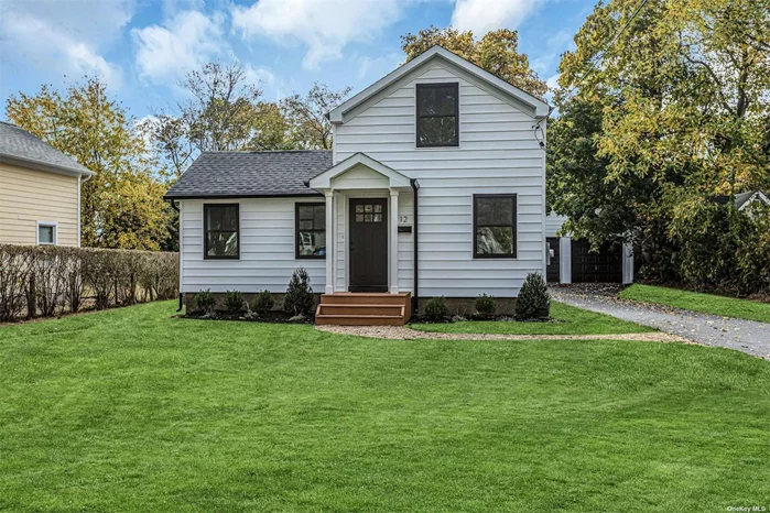 Better than new, this charming home has been fully renovated top to bottom. The perfect modern farmhouse style, the crisp black and white exterior delivers a simple yet sophisticated look. Step inside to the open concept floor plan, featuring a quaint living room and eat in kitchen. To the ceiling shaker style cabinets, brand new appliances and quartzite countertop and backsplash create a stunning space to gather and prepare family meals. The first floor features two bedrooms and a beautifully tiled bathroom with walk in shower. Upstairs you&rsquo;ll find the primary bedroom with adjacent sitting area, walk in closet and full bathroom with tub. The basement is accessed through the bilco doors and is a clean dry unfinished space with utilities and laundry hook ups. This large lot has plenty of parking plus a detached two- car garage. This home is located on a dead end street and with immediate proximity to the village and all to amenities. Don&rsquo;t miss this turn key home!