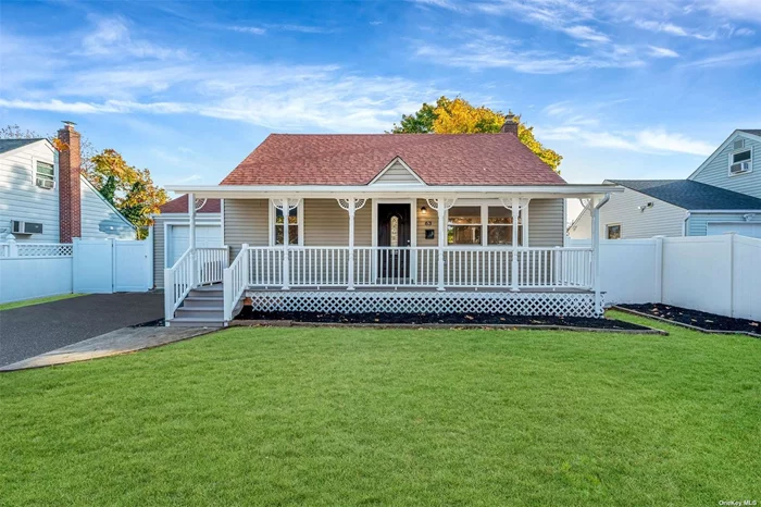 Charming and fully renovated Cape-style home featuring 4 spacious bedrooms and 2 modern bathrooms. This inviting residence includes a large, full basement, perfect for storage , and an attached garage for convenience. Enjoy a blend of classic style and modern updates throughout, ideal for comfortable family living