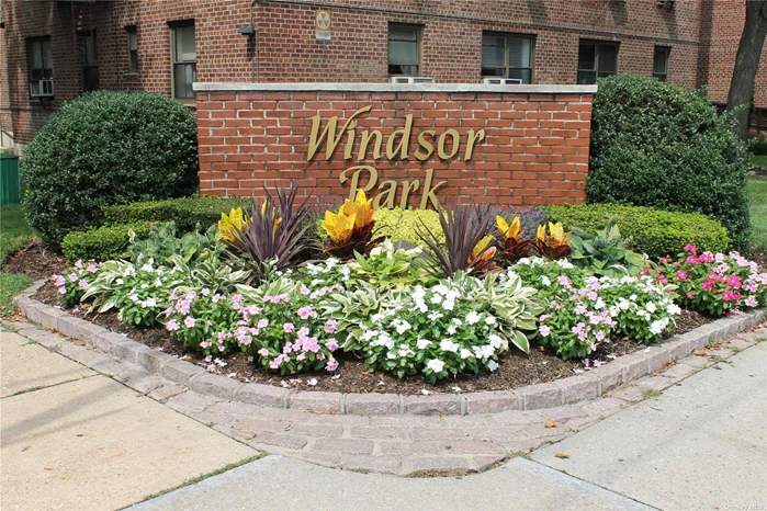 This 2-bedroom 1 bath F-Line apartment has both a northern & Southern exposure, allowing for great cross ventilation. There is a large living room with a dining foyer. This unit has been freshly painted, and the hardwood floors have been refinished. Paid laundry and storage facilities are located in the basement of the building. Windsor Park is situated in a parklike setting, and is close to shopping, schools, parks, highways and transit (Q88, Q46, QM5, QM6, QM35, QM36 buses). LIRR Bayside is approximately 2 miles away. The fitness center is open year-round and the Pool & Tennis Club with Pickleball courts is open for the Summer season. Both are available for an additional fee. There are 3 playgrounds located on the grounds. Onsite parking is available for an additional monthly fee. Parking fees for assigned spaces are $100/month for a lot space, $110/month for circle space, and $125/month for garage space. There is also 24-hour security.