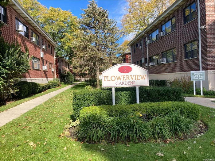 Beautiful 1st floor corner unit located in the Birch Building. This sun drenched unit is filled with natural light in every room. Gleaming hardwood floors are prominant throughout. A spacious front foyer with a huge storage closet leads you to an expansive dining and living room. Beautiful french doors off the living room opens to a second bedroom, den or home office if desired. The Choice Is Yours. Updated white cabinets and s/s stove finish off the kitchen nicely.LOCATION, LOCATION, LOCATION. Close To All. LIRR, Post Office, Library, shops, restaurants and the Floral Park recreation center with pool. This is a must see. Come see for yourself.