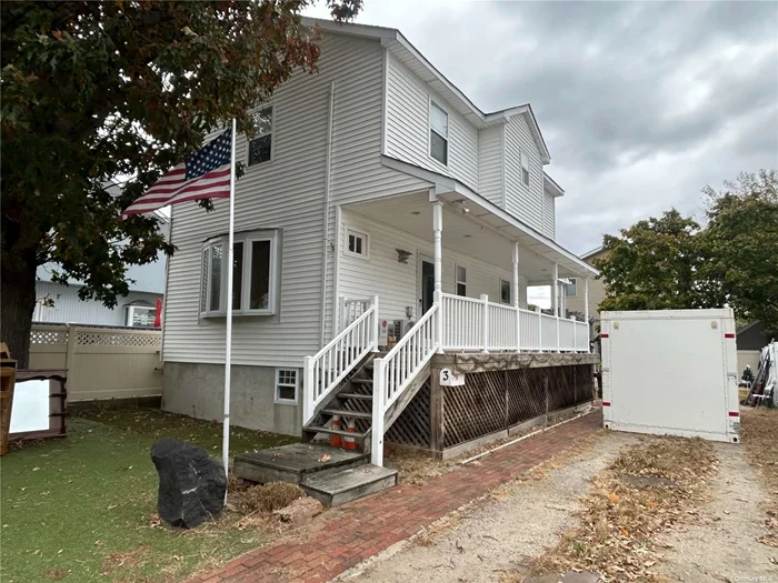 Dreaming of living by the water? An incredible opportunity to own This Charming 3 Bedroom 2 Bath Home which was fully renovated in 1998. The renovation included A new 2nd Floor Addition as well as a full wrap around charming front porch. This home was also elevated to comply with Fema Regulations !! Cesspools were replaced , Electrical and plumbing updated. Home comes with a deed to Pine lane private beach association. You can make this sweet home your full time residence, or a Seasonal Summer Investment. Come enjoy all seasons in Beautiful Bayville. Restaurants, Parks, Boating and the best Sunsets ever !! award winning Locust Valley Schools.  Hurry -Wont Last !!!