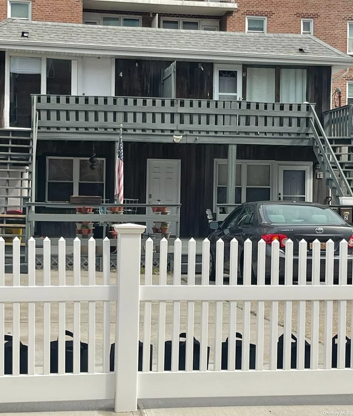 Beautiful upper unit all updated. All new flooring, new kitchens and baths Private front deck. Across from the beach and boardwalk. Washer /Dryer in unit. Close to shops, restaurants and LIRRR