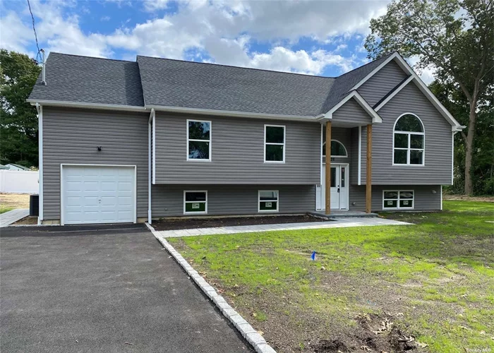 BRAND NEW RAISED- RANCH , NOT MANY CURRENTLY BEING BUILT IN CENTER MORICHES. FEATURES CATHEDRAL CEILINGS, HARD WOOD FLOORS, FIREPLACE, SHAKER CABINETS WITH QUARTZ COUNTERTOPS AND STAINLESS STEEL PACKAGE. DINING ROOM LEADING TO REAR DECK. PRIMARY SUITE, DEN, FULL BASEMENT WITH EGRESS AND WALKOUT BASEMENT NESTLED ON A HALF ACRE. WON&rsquo;T LAST.