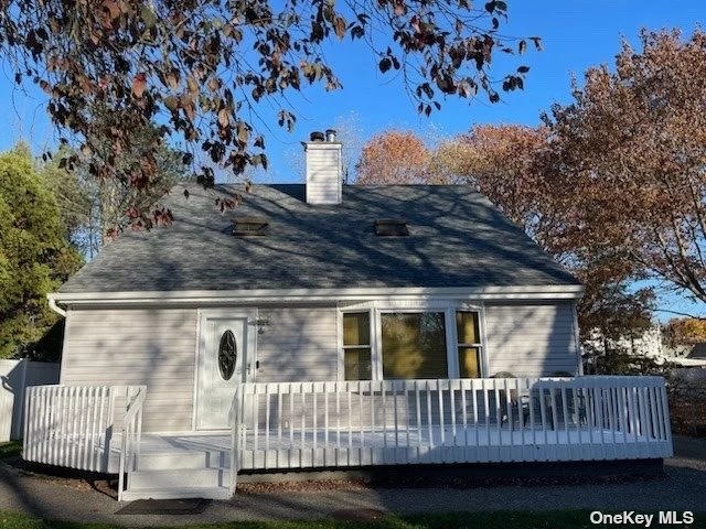 Beautiful Cape style home located in East Patchogue offering 3 bedroom, 2 bath and legal 1 bedroom accessory basement apartment. Brand new siding and Roof was just installed this month. Nice deck in front of home, first floor full bathroom. Close to stores and easy access to major roadways.