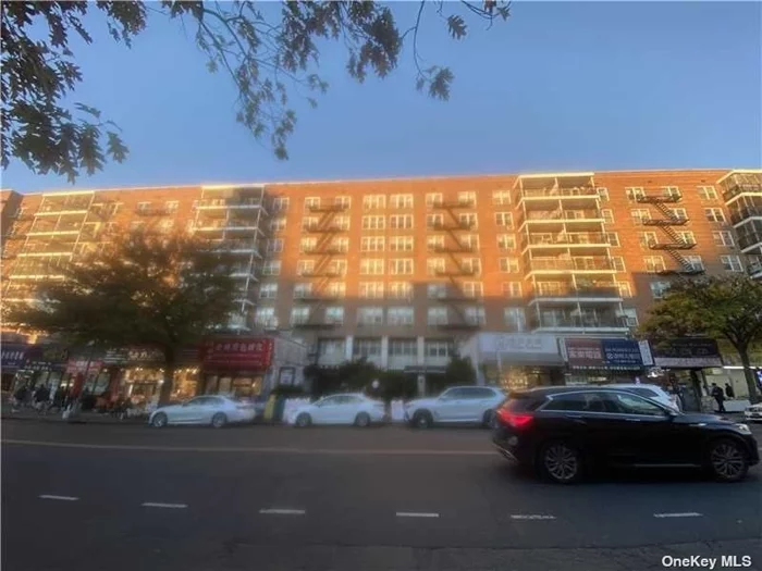 Location, Location, Location, Downtown Flushing. 24 Hours Doorman. Open Living Room &Dining Room. In House Porter, Laundry, Facility & Garage Parking. Prime Location Close To Supermarket, Hospital, Park, Bank, Restaurants, School, Library, Post Office & Buses.