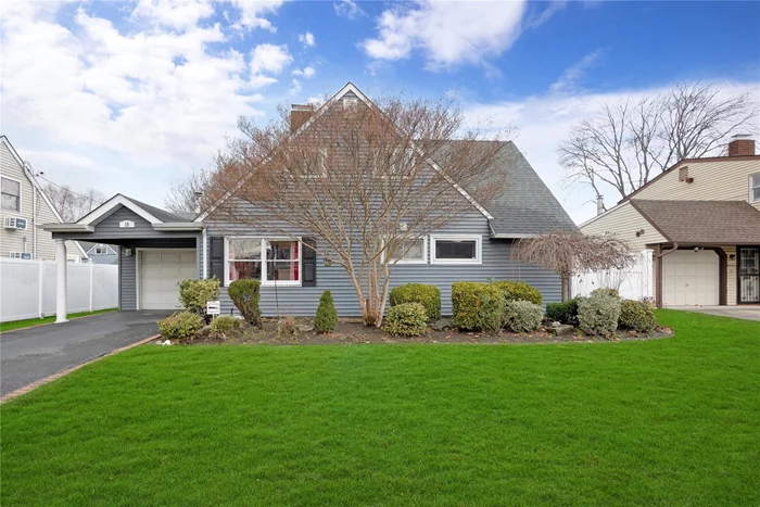 Charming Expanded Cape Cod Style Home has Beautiful Curb Appeal and Rear 17x16 Extention featuring Large Windows and Radiant Heat Floor with Double Closets! The Interchangeable Lay-out in this Home offers you many options! Updated Eat-In Kitchen has Custom Farm Table, Stainless Steel Appliances, and Subway Tile Backsplash! Cozy Dual Wood Fireplace situated between Kitchen and Living Room! Laminate Modern Floors throughout and Elegant Mantel in the Living Room! Large Updated Baths! Sliders from the Living Room lead to Large Manicured Yard with Patio! Large Unfinished Step-In Attic Upper Level which can be converted to a 5th Bedroom! Updated Roof, New Separate Hot Water Heater, and Ductless A/C! Move Right In!