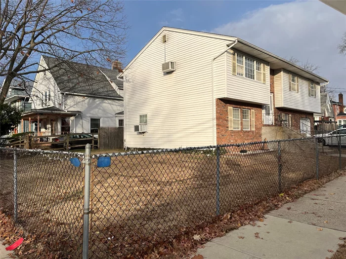 House needs complete reno. Four bedrooms, 2 1/2 bathrooms, 2 living rooms/dens. Basement has WOE. Corner property, quiet block.