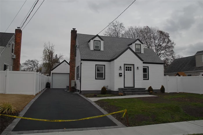 Cape Cod Fully Renovated w/New Kitchen Granite Countertops, New Cabinets, Appliances, New Bathrooms, New Flooring, Updated Electric, Updated Heating System, Fully Finished Basement w/Bathroom, Heat, Electric and A/C,  Outside Entrance,