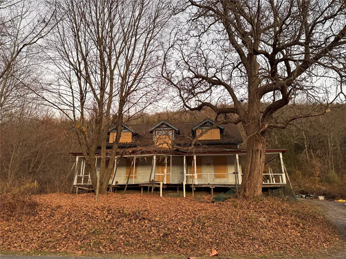 Own a whole mountain, in Amenia, on Old Route 22 between Wasaiic and Amenia. 152 +acres with views of Silo Ridge. Top of the mountain has views of Oblong valley. Driveway to one building site is in, extension to the top needed.Beautiful old House with hand hewn beams and many original details in need of restoration.Restore the house by the road and build your dream house up the driveway.Being sold in as is condition.