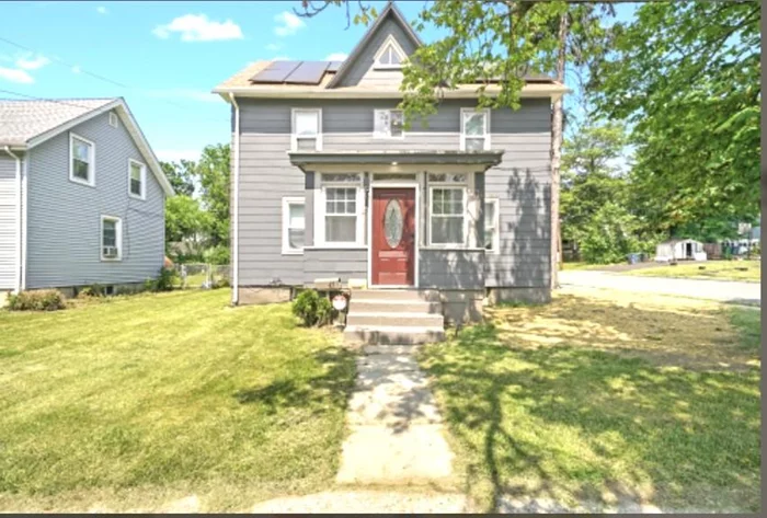 Welcome to this lovely, renovated. Formerly a 3 bedroom/2-bathroom house, this home has been renovated in 2023 into a 4 bed/2.5 bath adding a 1st Floor Master Bedroom Suite, and an additional 112 sq ft. of living space giving a total of 1592 sq ft. This house has plenty of character and is better than new construction. From New Flooring throughout, Open Concept Layout, Enclosed Porch, Freshly Painted Throughout, New Appliances, Butcher Block Countertops, New Kitchen Cabinetry & Hardware, New Bathroom Vanities & Mirrors, New Light Fixtures, New 1st floor Powder Room, New 1st Floor Laundry Closet, Energy Efficient Windows that brings in plenty of light, New Interior Stairs, New Carpets in 2nd Level Bedrooms and New Hot Water Heater! Solar Panel is PAID IN FULL and increases the value of the home so enjoy low-cost electric bills without the monthly solar bill!