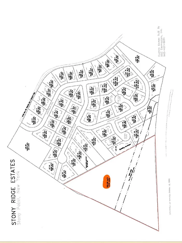 STONY RIDGE ESTATES â€“Land lot for sale (Not a house, just a lot) Only lot like this i the whole Rockland county, 17 Acres, Build the best house on your own mountain in the middle of the civilization. Great lot in a in a neighborhood of luxury homes. Enjoy a 17 acre privacy on one of the most desirables subdivision in Stony Point, surrounded by scenic mountains and only minutes to Palisades Parkway and 35 miles to Manhattanâ€¦ Enjoy Resident Membership in Patriot Hills Golf Course. Hudson River marinas nearby.