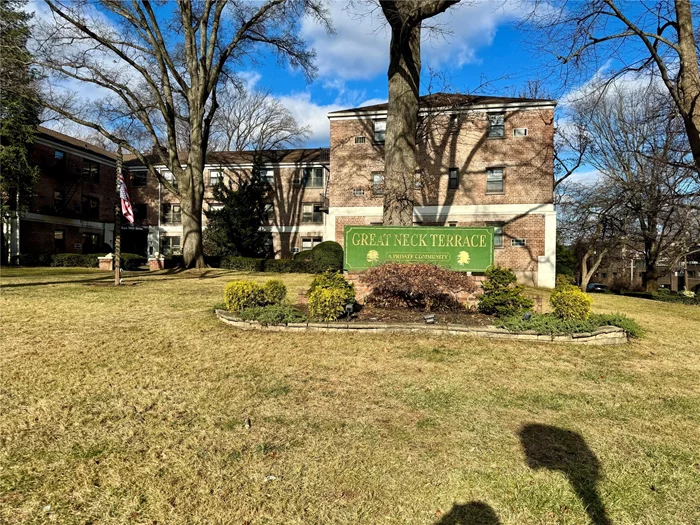 Beautiful 2 Bedroom, 1st Floor Co-op in Great Neck Terrace! Brand New Kitchen w/ Granite and Butcher Block Counters. Lr/Dr, Primary Bedroom, Additional Bedroom, Full Bath. Laundry On Site. Incudes Assigned Parking Spot and Storage Unit. Close to LIRR & Shops.