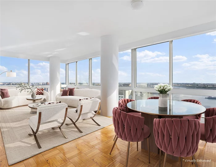 This spacious 3-bedroom, 2.5-bathroom residence on the 32nd floor of One Carnegie Hill offers stunning floor-to-ceiling views of the East River from almost every corner. With over 2, 000 sq. ft. of living space, this bright corner unit features hardwood floors, an updated eat-in kitchen, ample storage including a built-out walk-in closet, and a generous layout perfect for both living and entertaining. This beautiful home is also investor-ready (allowing pied-Ã -terre ownership) and pet-friendly. One Carnegie Hill is an established, full-service Condop located within the heart of the Upper East Side with unparalleled amenities, including a 24 HR concierge, a fitness center with a indoor pool, sauna, and a rooftop sun terrace with BBQ area highlighting scenic Central Park views. Additional features include a children&rsquo;s playroom, pet spa, business center, bike room, and garage parking (available for an extra fee). Centrally located, close to eateries, shops and public transportation.