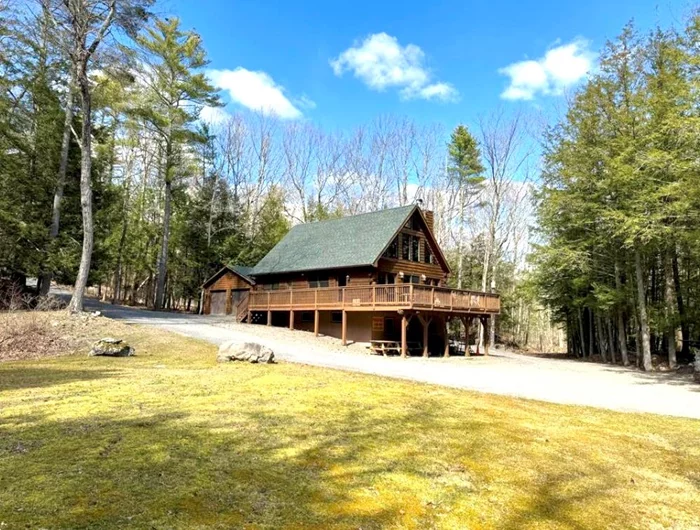 The ultimate cabin dream. Words may not quite be enough for this stunning Upstate retreat. Quiet, breathtaking, and private, this aquatic property is sure to remain one-in-a million for years to come. A true sanctuary with natural swimming hole sited on over 250 ft of the Potic Creek. Private road, completely hidden, this fully furnished log cabin features an exceptional home in an unparalleled setting. While only 15 minutes to the Villages of Catskill & Athens, and 25 minutes to Hudson, you may never want to leave. The heart of this home boasts vaulted ceilings, a stone wood-burning fireplace and views from every seat. Upstairs you&rsquo;ll find a lofty primary suite, w/ bathroom. Downstairs, the walk-out basement can be finished. Outside, year-round, enjoy multiple decks, hammocks & fire pits. Some of the most recent improvements include a new architectural shingled roof (house and garage), new living room vaulted Andersen windows, wifi extenders.