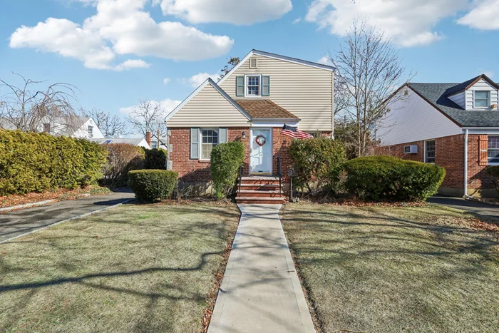 Presenting this Beautifully Maintained Brick A-Line Cape with 1/2 Dormer. Enjoy Entertaining in the Formal Dining Room, Updated Eat in Kitchen and Large Living Room, including Full Bathroom. Upstairs this Charming Cape Boasts Three Bedrooms and Updated Full Bath. Full Basement Houses Utilities and Laundry. Outside Features Detached Two Car Garage. Located on a quiet Street in the Heart of New Hyde Park, New Hyde Park-Garden City Park School District. Close to Major Stores, Transportation and Parks.