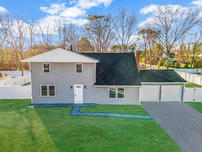 Welcome Home! Nestled on a Generous 1/3 Acre Lot, this Colonial is Move in Ready. Step into a Spacious Foyer and an Open-Concept Layout featuring a Brand New Kitchen with Ceiling-High Cabinets, Quartz Countertops, Stainless Steel Appliances, Seamlessly flowing ina Dining Room Perfect for Large Gatherings. A Sunlit living room boasts a Wood-Burning Fireplace, complemented by a Cozy Den and Stylish New Half Bath. Upstairs, Find 4 Bedrooms, including Large Primary Suite w/ Ample Closet Space and Full Bath En-Suite, plus an additional Full Bathroom. Partial Basement Unfinished with Potential for Office Space or Add&rsquo;t Living Space. Outdoors, enjoy a private backyard complete with an Inground Pool. All New: Vinyl Siding, 1 Layer Roof with New Plywood, New Windows Throughout and Sliding Glass Door, 200 AMP Electric, Pool Liner, Garage Doors, Laminate Flooring, Large Driveway and More!