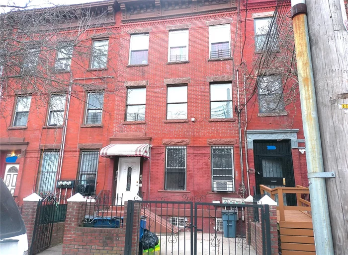 Beautiful brick, well kept 3 family ENY Brooklyn. 2 bedrooms each, finished bsmt with half bath and extra room. Washer and dryer hook up and big backyard with shed. No lease. Please don&rsquo;t disturb occupants. Top floor is vacant. Seller is motivated but NOT desperate. WILL NOT BE DELIVERED FULLY VACANT.