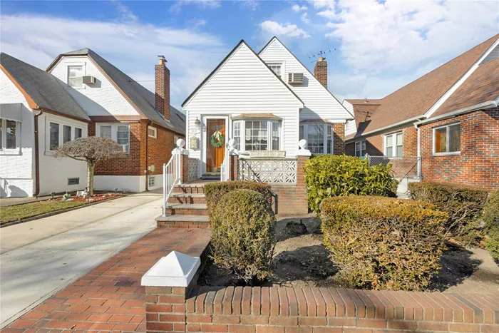 Charming one-family detached Cape-style home in Glendale, Queens! This inviting residence features six rooms, including three bedrooms and two full baths. The first floor boasts a spacious living room with charming wooden beam ceilings, a formal dining room, and a modern kitchen with a center island with marble top, stainless steel appliances and modern cabinetry . The primary bedroom and a modern full bath are conveniently located on the first floor. Upstairs, youâ€™ll find two additional bedrooms and another full modern bath. Enjoy the extra space in the fully finished basement and relax in the large private yard. Also there is a long private driveway and 1 car garage. This home perfectly blends rustic charm with modern comfort!