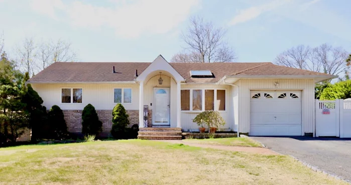 Welcome to your dream Ranch in the heart of Smithtown! This beautifully updated 3 bedroom, 2 bathroom home offers the perfect blend of modern upgrades and cozy charm. Step inside to discover a brand new kitchen with sleek quartz countertops, stylish cabinetry, and new stainless steel appliances. Attached breakfast bar for additional seating. Upstairs bathroom has been renovated and the home features new carpeting in den and basement giving a fresh, inviting feel. Hardwood floors are featured on the main floor of the house. Downstairs, a finished basement provides additional living space, perfect for an entertainment area. Outside, the backyard is a true oasis! Enjoy full sun while lounging by the in-ground pool, recently upgraded with a new pool deck. Don&rsquo;t miss out schedule your private showing today !