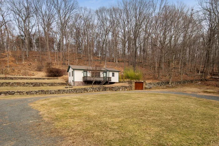 Charming 1-bedroom and 1-bath country cottage set on an idyllic 5-acre property in New City, NY. This move-in home features a spacious living room with vaulted ceilings, new hardwood flooring, & abundant natural light. Bedroom with ensuite bathroom (w tub & shower) has plenty of closet space. Kitchen has a gas range, dishwasher and washer/dryer in utility closet in rear. Dining room flows seamlessly off kitchen. Driveway has abundant parking space. Let nature embrace you in this peaceful, quiet and serene fairy-tale home. Nothing to do but unpack and move-in! Less than 1 hour to NYC. This one won&rsquo;t last, so schedule your showing today!