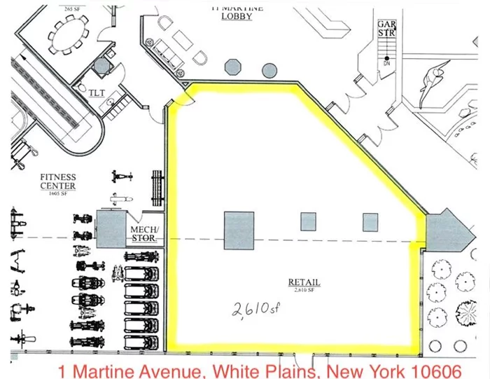 This is very unique retail space. There are over 2, 000 market rent apartments within a 5-minute walk and the space is surrounded by Class A office buildings. Space offers 2, 610 square feet of open retail space The space is part of a group of 3 buildings which includes a 1, 000-car parking garage, office/residential tenants, and coming soon, 17, 000 SF of new retail space. This space is located between the White Plains Metro North Train Station, the US District Court House and the Westchester County Court House. Landlord maintains the bathrooms and does snow removal. Base rent $35 sf, plus $6.75 sf CAM, tenant pays for electricity. This location has is a constant flow of foot traffic.
