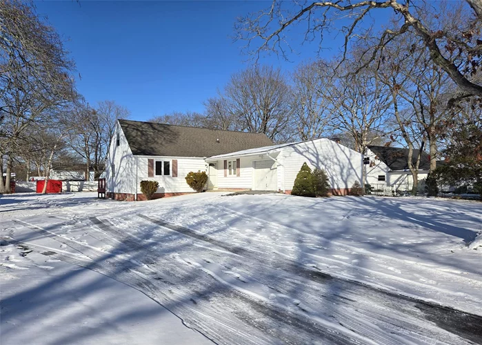 Welcome to 55 Fig Street in Central Islip! This charming, one-owner expanded Cape, built in 1976, sits on a spacious half-acre lot and offers incredible potential for multi-generational living or rental income. Featuring 5 bedrooms and 3 full bathrooms, this home has been freshly updated with new paint & carpeting throughout and beautifully refinished wood floors on the first floor. The second floor features new laminate flooring installed in 2023. The large living and dining room combo is perfect for entertaining, while the kitchen has brand-new appliances and a slider leading to a wood deck and expansive backyard. You&rsquo;ll also find a cozy den or home office with direct access to the garage. The first-floor master bedroom includes an en suite bath, and there are two generously-sized additional bedrooms on this level. Upstairs, you&rsquo;ll find two enormous bedrooms and a newly renovated full bathroom. The fully finished basement provides ample space, including a laundry area and utilities, with four updated windows. This home is equipped with a 2-zone Peerless oil burner, updated roof (installed in 2010), and a newly installed 100 AMP electrical service. The cesspool and overflow system are located in the front of the house. Located near shopping, the Central Islip Rail, restaurants, and convenient access to both the LIE and Sunrise Hwy, this home is truly a gem. Donâ€™t miss outâ€”schedule your visit today and say YES to this address!