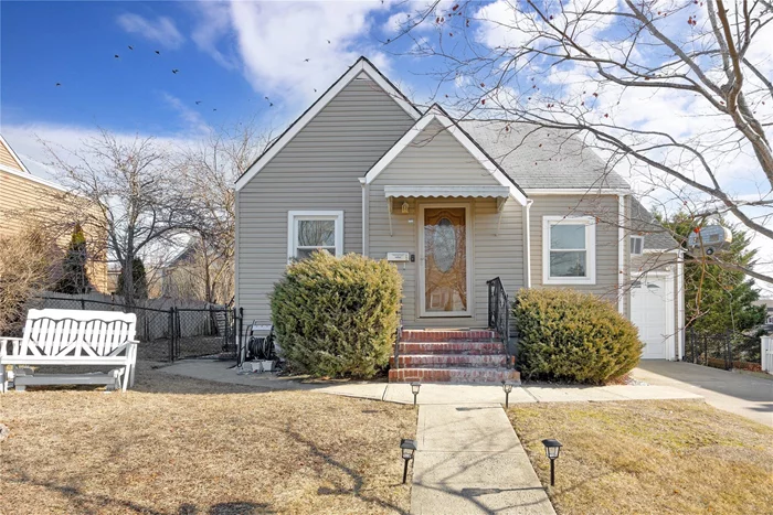 Location, location, location! Beautiful Cape situated on quiet block in Lenox Hills area, Incorporated Village. Features great curb appeal w/ vinyl sided exterior, cement driveway, brick stoop & steps. LR w/ built-in A/C & wall sconces, spacious EIK w/ glass tile backsplash, ceramic tile floor & ceiling fan. Second floor features 2 additional BRS, 1 with built-in A/C & walk-in closet, plus Fbth. Basement, full semi-finished, plus laundry room & utility room. Gas heat & separate HW heater only 7 years old, 100-amp electric. All windows have been replaced, tilt EZ clean, 1 car attached garage w/ vinyl garage door. Privately fenced backyard. Close to town, shopping & RR. Close to Bethpage State Park & Golf Course.