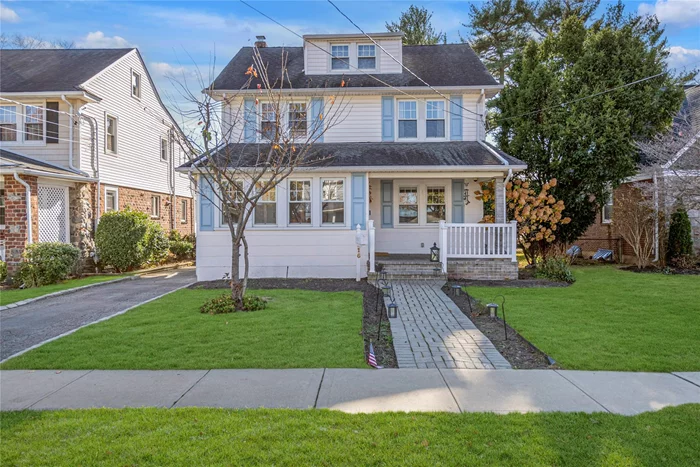 Welcome to a charming and bright colonial home set on a lovely block in the heart of Malverne. First floor features an open layout with a patio entryway, spacious living room with a fireplace, formal dining room, large eat in kitchen with stainless steel appliances and granite countertops an updated powder room and door leading to an enormous backyard with a one car garage, above ground pool and gazebo. Upstairs, discover three spacious bedrooms, all with ample closet space along with a gorgeous bathroom featuring a double vanity and beautiful tiles. Third level leads you to a full unfinished attic - perfect for storage. The lower level offers an empty palette basement which can be transformed into a desired space, with an existing laundry room and mechanicals. This home is perfect for the entertainer. It truly is one of a kind!