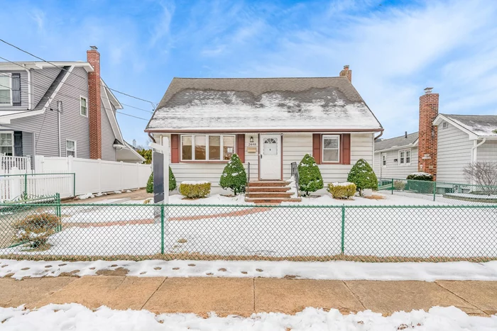 Welcome to this charming 4 bedroom, 2.5 bath Rear-Dormered Cape located mid-block in Bellmore! On the First Floor you will find a cozy Living Room, Eat-In-Kitchen, Full Bath, and 2 Bedrooms. Hardwood Floors exist throughout the First Floor. Head upstairs and you will find 2 spacious Bedrooms - one with a Full Bath and the other with a Half Bath. There is a Full, Partially finished basement that provides space for storage, utilities, or living area. Outside, enjoy a backyard with fruit trees and a patio area. Located near LIRR, Parks, Schools, Stores, and Public Transportation! The 1.5 car garage includes a loft for extra storage. Solar panels owned, current owner pays approx. $16/mo. Electric bill. Sold As Is!