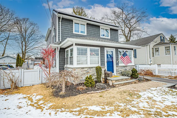 This charming 4-bedroom, 2-bathroom Colonial blends modern updates with classic style. The light-filled sunroom opens into a spacious living room, leading to a formal dining room. Gleaming hardwood floors flow throughout. The updated kitchen (2020) features a premium Viking stove, flat top grill, custom cabinets, center island, and Silestone countertops. Upstairs, you&rsquo;ll find three spacious bedrooms and a modern full bathroom.This home also boasts newer siding (2020), a fenced-in yard (2020) and a 2 car garage. Enjoy energy-efficient features like solar panels, a 200-amp electrical system, on demand hot water heater (2020) gas heat and central air conditioning. The first-floor bedroom offers flexibility for guests or a home office. Designed for both style and functionality, this home is a welcoming retreat! Interior sq footage is approximate