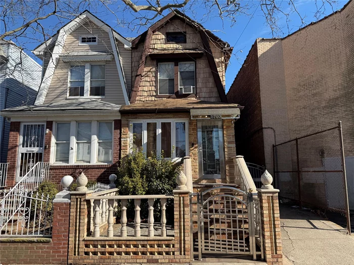 Single Family Property Detached in Flatlands Brooklyn, Featuring Private Driveway, Garage, Hardwood Flooring, 3 Bedrooms, 1.5 Bathrooms, Full Basement. Property & Garage Needs TLC.