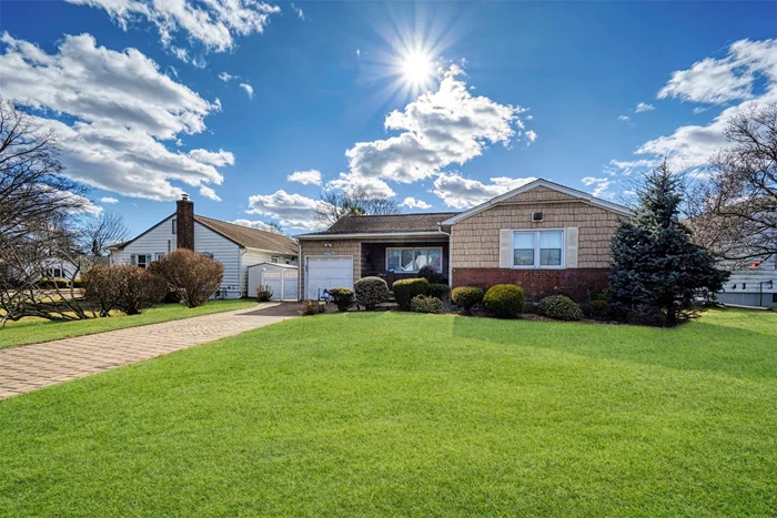 Welcome to North Bellmore where you&rsquo;ll be greeted by an inviting front porch leading into a ranch-style home which offers the perfect blend of comfort, convenience, and charm. Through the entrance foyer enter the private wing of the home where you find the primary bedroom which includes an en-suite bathroom. Two additional generously sized bedrooms plus a second full bath complete this wing. A bright and spacious living room designed for entertaining opens to a formal dining room. The well-appointed, eat-in-kitchen conveniently adjoins the dining room on one end and access to the yard, basement, and garage on the other. The expansive and landscaped backyard is ideal for outdoor entertaining or as a relaxing treat. The newly finished basement provides plenty of opportunities besides laundry and storage. Extra features include a full home generator and in-ground sprinklers. Don&rsquo;t miss the opportunity to make this wonderful house your next home.