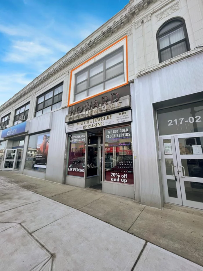 Previously A Dance Studio. Clean office space. 2nd floor. Surrounded by national tenants. Shared bathrooms.Located at 217th St & 218th St in the Queens Village neighborhood near the LIRR.Nearby transit: Hempstead, Babylon, and Oyster Bay LIRR stops at Queens Village andthe Q36, N24, Q27, Q1, Q88, and Q83 bus lines.Nearby tenants include BP, Key Food Supermarket, TD Bank, Dollar Tree, Capital One, Citibank, Chase, Rite Aid, CTown Fresh Supermarkets, Golden Krust, Little Caesars, Dunkin&rsquo;, Popeyes, and more!