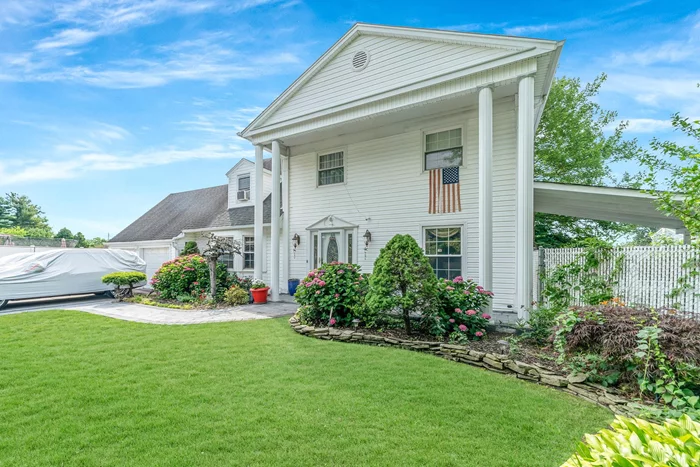 A Sprawling Open-Concept and Large Windowed colonial style 4 Bedrooms and 5 Bathrooms home in a Cul-De-Sac. Step in through a High-Ceiling foyer with Floor-to-Ceiling Mirror Walls all throughout the Spacious First Floor with Modern gray Marble Flooring and Polished Prairie Wheat Hardwood Floors greeting you throughout its entirety. Featuring a Formal Living Room and a Majestic Den with High-Vaulted Ceiling and Wood-Burning Fireplace, both staying true to their Open-Concept and Vertically-Expanded Promise. Smooth All Modern White and Gray Kitchen with NEW Stainless-Steel Kitchen Fixtures and ample space. Second floor harbors Striking Master Bed with Twin His-and-Hers Built-in Deep Closets and a Private Full Bathroom. As well as a 13ft Tall Marble Tile Full Bathroom with Massive Skylight. Finished Basement with NEW Wood Look Tiles, Full Bathroom and Outside Entrance with a Huge Patio. Additional Features include 2-Car Garage converted into 2 Bedroom 1 Bathroom. Noteworthy mentions include Magnificent 16 x 32 Semi-Inground Pool with Brand New Sand Filter and All-Weatherproof Decking, Aesthetic Stone-Decorated Gardens Around Front and Back Yard Area, Newly Installed Septic System with 4 Zone Sprinkler System, Recently Added Large Awning for Basement Private Entrance Weatherproofing-Protection and Longevity, Upgraded Leaf Proof Gutter Guards, and NEW Stainless-Steel Liners for Both Chimneys. FEATURES - Cul-De-Sac- High-Vaulted Ceilings- Mirror Walls Throughout Home- Open-Concept Layout- Eat-In Kitchen- Marble & Hardwood Floors- Modern Interior- Deep Walk-In Closets- Large Windows/Ample Lighting- Wood Burning Fireplace- Central Air 2nd Flr- High Stairwell with Chandeliers- Expanded Living Space- Finished Basement- Semi-Inground Pool 32x16- Leaf Proof Gutter Guards- New Septic System., Additional information: Appearance:Mint, Interior Features:Guest Quarters, Separate Hotwater Heater:N