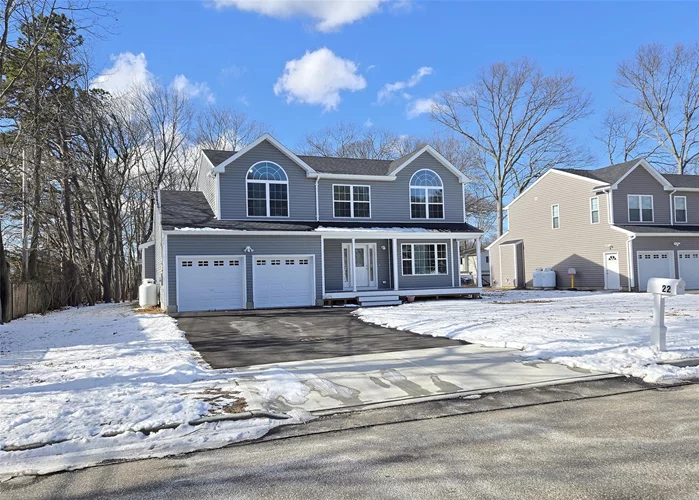 Welcome to this stunning newly built colonial home (2024) in Holbrook, NY! This beautiful 4-bedroom, 3-bathroom home features an open-concept living and dining area with hardwood floors, a modern kitchen with stainless steel appliances, custom cabinets, granite countertops, and a large island. The main floor also includes a cozy family room with a gas fireplace and a full bathroom. Upstairs, you&rsquo;ll find a spacious primary suite with a walk-in closet and a private full bathroom, along with three additional bedrooms, another full bathroom, a laundry area with a washer and dryer, and pull-down attic stairs for extra storage. The home also boasts a full basement with an outside entrance, a 2-car garage with an electric door opener and direct access to the first floor, and a large backyard perfect for entertaining. Conveniently located near the LIE, LIRR, McArthur Airport, Holbrook Country Club, shopping, and more! You don&rsquo;t want to miss this incredible opportunity to make it your forever home! Schedule your showing today!