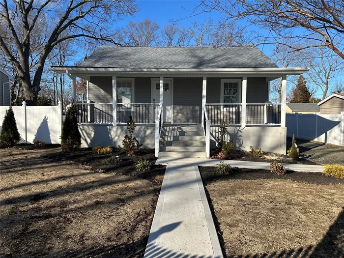 This renovated 3 bedroom ranch with a lovely front porch is a must see . Beautiful kitchen with stainless steel appliances. New flooring throughout home. The finished basement has high ceiling with a full bathroom and private entrance. Freshly painted. New siding, Great size driveway and lot. Move in Ready