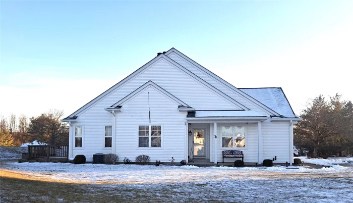 Discover a very rare opportunity to own a beautifully maintained one-level ranch-style single family attached home in the sought-after Dalton Farm community! This inviting home features a spacious primary suite, a second bedroom, and a versatile den or office with French doors with a walk-in closet. The vaulted ceilings and abundant natural light create an airy, open feel, while sliders lead to a deck connected to a patio, with a calming view of the horses, that&rsquo;s perfect for outdoor entertaining. A two-car garage provides convenience and ample storage. Dalton Farm offers a vibrant lifestyle with fantastic amenities, including a community pool, tennis and basketball courts, and a playground. At the heart of the neighborhood stands the historic 200-year-old Roosevelt House, serving as the charming clubhouse. One-level homes in Dalton Farm are Rareâ€”especially in this exceptional condition! Donâ€™t miss your chance, so schedule a showing today!