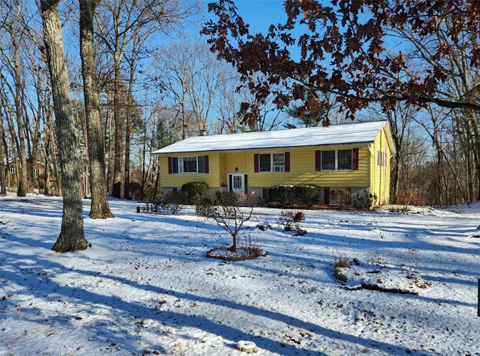 This Raised Ranch is nestled on one acre of land at the end of a quiet dead-end road in Saugerties. With 2, 230 square feet of finished living space, the home features three bedrooms, including a primary suite, and two and a half bathrooms. The spacious layout includes a large living room, formal dining room, eat-in kitchen, and a cozy family room with a fireplace. The lower level offers an office/den, along with a two- car garage.