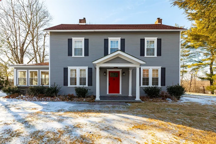 This beautifully updated pre-war home, built in 1910, combines original period details with modern updates for ultimate convenience. Located just 5 minutes from Rhinebeck Village and 10 minutes from Amtrak, this home offers an ideal location for easy access to both local amenities and NYC. Enjoy the serene back deck with peek-a-boo mountain views, perfect for relaxing or hosting gatherings. The home features 4 BR and 1.5 bathrooms, an open and bright floor plan, with elegant furnishings throughout.  Great for family gatherings, the spacious family room with a cozy fireplace invites relaxation, while windows on three sides ensure plenty of natural light. The first floor includes a dining room, kitchen, living room, laundry room, and a convenient half bath. The living room leads out to the expansive deck, perfect for entertaining. With a large smart TV featuring cable and fast Wi-Fi, you&rsquo;ll have all the comforts of home. The second floor offers 4 generous sized bedrooms, warm hardwood floors, high ceilings and many windows for bringing nature in. The finished third-floor attic is a versatile space, ideal for a gym, office, or TV room. Come settle in and enjoy all the Hudson Valley has to offer with ease and comfort. Just bring your suitcase! Just 2 miles from Rhinebeck Village, enjoy the perfect balance of privacy and accessibility. Shorter term lease may be available.