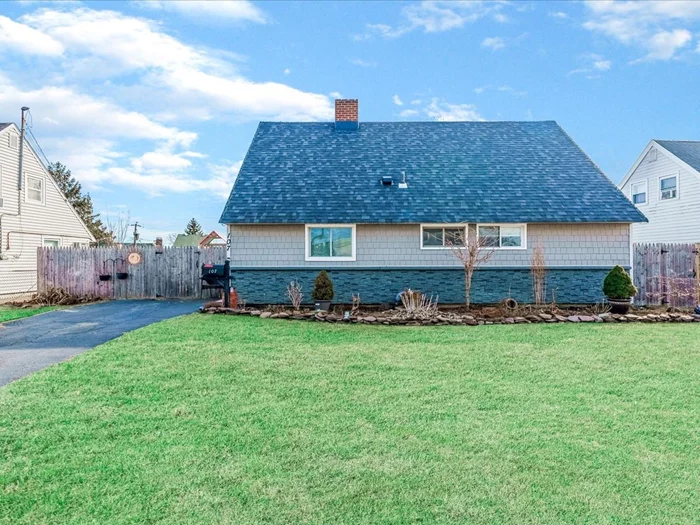 Welcome to this beautifully updated 4 bedroom, 3-bathroom home in the Island Trees section of Levittown! Featuring newly updated floors, new siding, newer roof and windows and new siding, this home offers a perfect blend of modern comfort and classic charm. The stylishly renovated eat-in kitchen boasts sleek countertops, contemporary cabinetry, and stainless steel appliances, making it a dream for cooking and entertaining. Separating the kitchen and living room is the signature Levittown, brick wood burning fireplace creating a warm and inviting ambiance perfect for cozy nights in. The first floor features a bonus area that functions as a primary bedroom with dedicated full bath. Also on the first floor is an additional bedroom and hallway full bath. The second floor features 2 bedrooms with new ductless mini splits, and a full bath. Step outside to enjoy the oversized, fully fenced-in backyardâ€”perfect for gatherings, playtime, or relaxing in your private outdoor oasis. The pool is a gift from the seller. Home is being sold as is with no representations and no warranties.